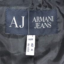 アルマーニ ジーンズ サイズ USA 4 長袖 ジャケット ブラック フロントボタン ポケット レディース AJ ARMANI JEANS_画像3