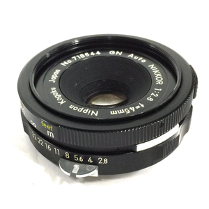 Nikon Nippon Kogaku GN Auto NIKKOR 1:2.8 f=45mm カメラレンズ Fマウント マニュアルフォーカス