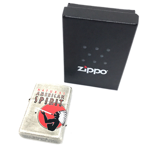 ジッポー ナチュラル・アメリカン・スピリット オイルライター シルバーカラー アメスピ 喫煙具 喫煙グッズ ZIPPO