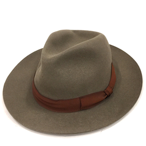テシ サイズ 60 頭囲約55.5cm 帽子 中折れハット ファッション小物 イタリア製 メンズ グレー×ブラウン系 Tesi