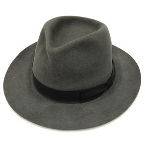テシ サイズ 61 中折れ帽 ハット 帽子 イタリア製 ファッション小物 服飾小物 メンズ グレー×ブラック系 Tesi
