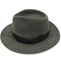 テシ サイズ 61 中折れ帽 ハット 帽子 イタリア製 ファッション小物 服飾小物 メンズ グレー×ブラック系 Tesi_画像3