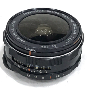 1円 ASAHI PENTAX Super-Multi-Coated FISH-EYE-TAKUMAR 1:4/17 カメラレンズ M42マウント マニュアルフォーカス