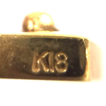 ペンダントトップ 金具 K18刻印 12Pダイヤモンド 0.27ct 総重量約1.4g サイズ約1.5×0.5cm アクセサリー_画像7