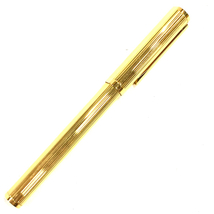 ダンヒル 万年筆 ペン先 18ct 750 カートリッジ・コンバーター両用式 ゴールドカラー 文房具 保存ケース/箱付 dunhill_画像1