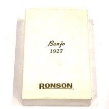 ロンソン ガスライター Banjo 1927 バンジョー クロームサテン 喫煙グッズ 保存箱付き RONSON_画像9