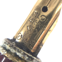 1円 モンブラン 万年筆 カートリッジ式 インクなし 他 パイロット ペン先 14K-585 含 文房具 計2点 セット A9816_画像8