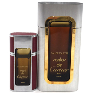 カルティエ Santos de Cartier サントス オードトワレ 100ml 他 must de cartier マスト 30ml 含 香水 計2点 セット