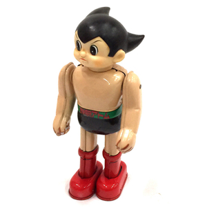 1円 NTTサンクスフェア 鉄腕アトム ゼンマイ式 ブリキ 人形 高さ約22.5cm ホビー 玩具 おもちゃ 保存箱付 現状品