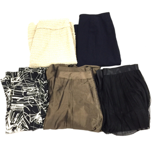 ランバン コレクション サイズ 40 フレアスカート 総柄 レディース 黒×白 他 ジョゼフ 含 スカート 計5点
