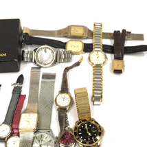 1円 ウォルサム 腕時計 Maxim デイト ゴールドカラー クォーツ メンズ 付属有 他 オレオール テクノス 等 セット_画像3