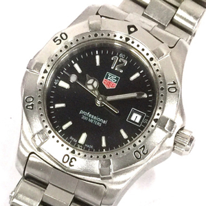 タグホイヤー 腕時計 WK1310-1 Professional 200m デイト 黒文字盤 クォーツ レディース 付属品有り QR125-181
