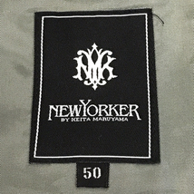 NEWYORKER サイズ50 ジャケット パンツ サイズ48 ベスト ウール グレンチェック グレー系 3ピース メンズ 計3点_画像5