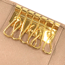 プラダ レザー キーケース 6連 リボン レディース ピンク ゴールドカラー金具 ファッション小物 保存箱付き PRADA_画像6