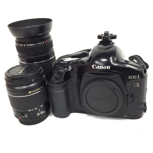 1円 CANON EOS-1 V EF 75-300mm 1:4-5.6 III 28-80mm 1:3.5-5.6 V USM 一眼レフ フィルムカメラ レンズ