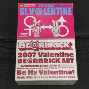 メディコムトイ 2007 Valentine BE@BRICK SET / 2002 St.V@LENTINE TR@SH 含 ベアブリック 計2点 セット 箱付