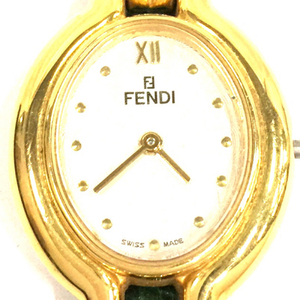 フェンディ チェンジベルト オーバル クォーツ 腕時計 レディース 未稼働品 ジャンク品 ファッション小物 FENDI