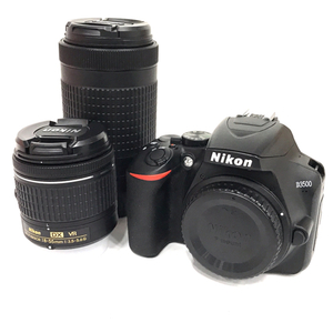 1円 Nikon D3500 AF-P DX NIKKOR 18-55mm 1:3.5-5.6G VR 70-300mm 1:4.5-6.3G ED VR デジタル一眼レフ カメラ C121807
