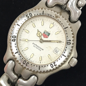 タグホイヤー プロフェッショナル デイト クォーツ 腕時計 ホワイト文字盤 未稼働品 ブレス破損 TAG Heuer