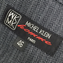 ミッシェルクラン サイズ46 長袖 デニムPコート ダブルボタン ポケット メンズ ブルー系 綿混 MICHEL KLEIN_画像6