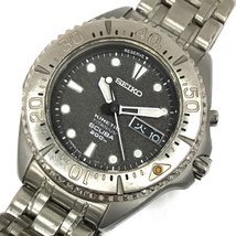 セイコー キネティック チタン スキューバ デイデイト 腕時計 5M63-0B40 メンズ グレー文字盤 SEIKO QR011-83_画像1
