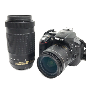 1円 Nikon D5300 AF-P DX NIKKOR 18-55mm 1:3.5-5.6G VR 70-300mm 1:4.5-6.3G ED デジタル一眼レフ カメラ C041324