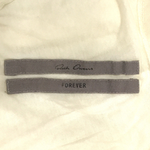 美品 リックオウエンス サイズ XS コットン 半袖 Tシャツ 丸首 トップス メンズ アイボリー系 タグ付属 Rick Owens_画像5