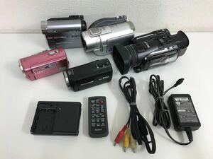 D/ SONY ソニー Panasonic パナソニック Victor ビクター ビデオカメラ ハンディカム 5点 まとめ HDR 3CCD ジャンク品 