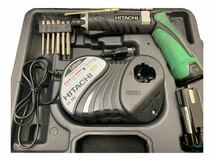 【1126】稼働 Hitachi Koki 日立 工機 DB3DL2 3.6V 充電式 電動 ペンインパクト ドライバー 電動 工具 バッテリー 充電器 予備バッテリー _画像1