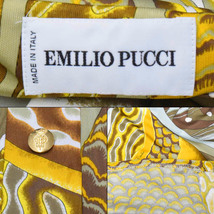 EMILIO PUCCI/エミリオプッチ ノースリーブ ブラウジングトップス ノースリーブ 総柄 I40 白 カーキ系 茶色 他 [NEW]★51FD04_画像8