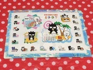  cat pohs # Bad Badtz Maru seal card Sanrio at that time goods retro 1997 year ske- Jules table 