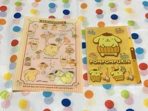 ゆうパケ♪ ポムポムプリン ミニクリアファイル ポケットファイル まとめ売り セット サンリオ マフィン 腹巻