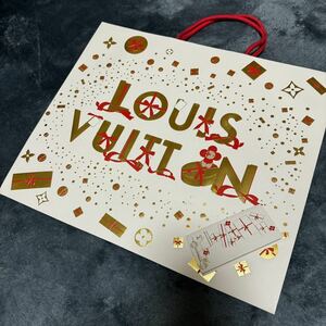 ルイヴィトン ショッパー 紙袋 クリスマス限定 メッセージカード付 LOUIS VUITTON ショップ袋