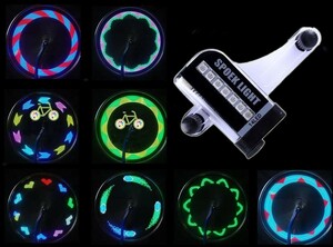 LED bicycle Wheel Lights tire light accident prevention 30 kind bright pattern 