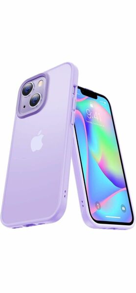 iPhone14/15 Plus ケース カバー 6.7インチ マットパープル　紫