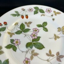 s WEDGWOOD WILD STRAWBERRY ワイルドストロベリー プレート15cm 6枚セット 旧刻印 黒壺_画像5