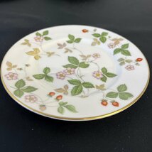 s WEDGWOOD WILD STRAWBERRY ワイルドストロベリー プレート15cm 6枚セット 旧刻印 黒壺_画像2