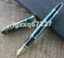 OG016:★人気★Jinhao450A万年筆フルメタルJinhaoX450ゴールドペンゴールデンクリップ0.5mmミディアムペン先ビジネス事務用品_画像1