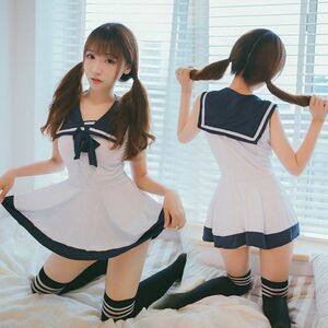 ◆最安◆ワンピース 過激 超セクシー 誘惑 学生服風 セーラー服 制服 コスチューム コスプレ衣装 ナイトウェア ミニスカート フリーサイズ