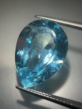 「ビッグストーン」ブルートパーズ ルース　19.5ct KS1000-09_画像3