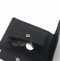 カーボンレザー 折り財布 内装：黒 メンズ レディース 小銭入れ カードケース_画像8