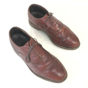 USA製☆デクスター/Dexter☆シボ本革/サドル/バルモラル/プレーントゥ【7.5WW/25.5/赤茶/】vibram suomi/Vintage/dress shoes◇bi-136