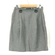 日本製☆セオリー/theory☆Aラインスカート/台形【2/レディースM/膝丈/グレー/gray】Skirts/bottoms◇cBH373_画像2