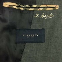 三陽商会製★バーバリーBURBERRY★背抜きテーラードジャケット【L/グレー】テンセル/ブレザー◆YM12-01_画像4