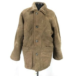 ブルガリア製☆マッシーニ/MASSINI/東欧商会☆羊革/リアルムートンコート【メンズL/茶/brown】裏ボア/shearling/Coat/jumper◇cBH427