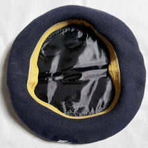 デッド! 60's フレンチ ウール バスク ベレー ラポステ 59CM FRENCH WOOL BASQUE BERET LA POSTE NOS DEAD STOCK レア フランス 帽子 紺 着_画像4