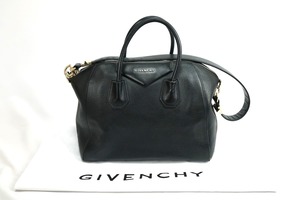 中古 GIVENCHY ジバンシィ ミディアム アンティゴナバッグ 2way ハンドバッグ ショルダー ブラック レザー 3C 0132