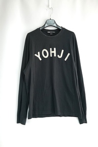 中古 Yohji yamamoto adidas Y-3 ワイスリー FJ0325 長袖Tシャツ ヨウジ ヤマモトyohji letters LS ブラック L