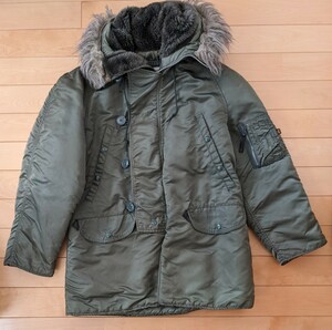 USED 90s N-3B US:Sサイズ ビンテージ フライトジャケット ALPHA INDUSTRIES ミリタリー USA製 ジャケット