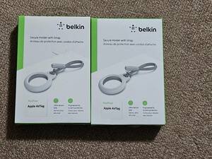 Belkin AirTag ベルキン　エアータグ　ケース ストラップ ホワイト F8W974btWHT-A　未開封　2個セット